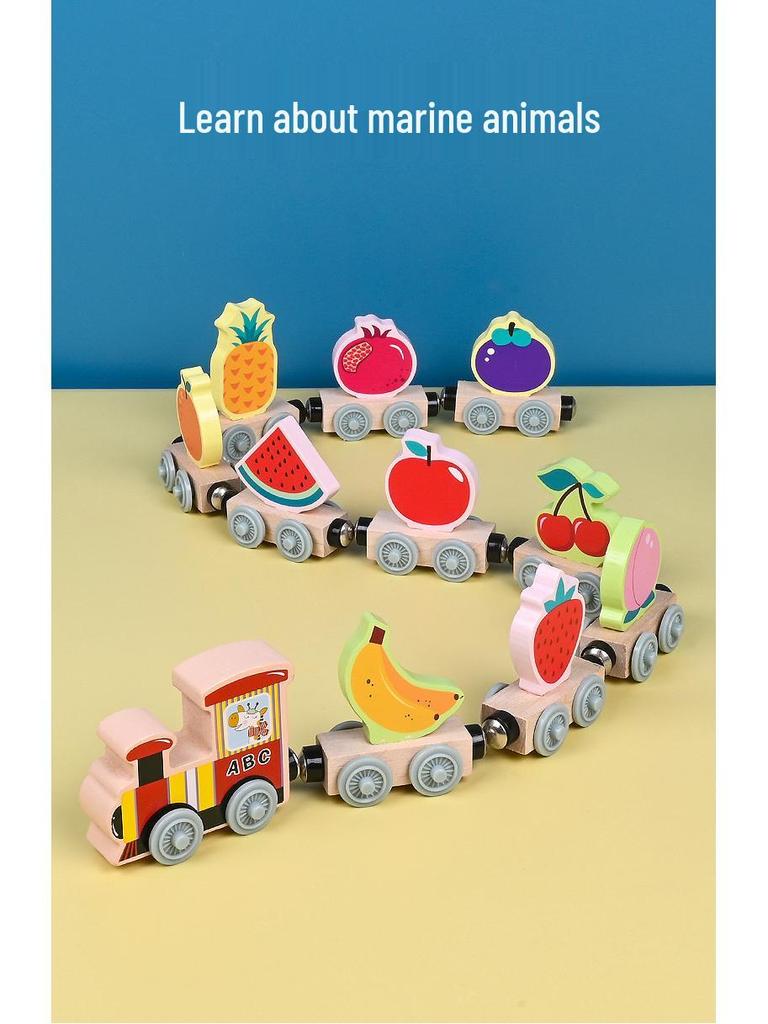 Magnetic Train Toy for Kids - Iron Educational Building Blocks Track, Suitable for Ages 1-6.