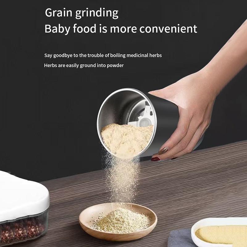 Electric Grain Spice Grinder 8 Stainless Steel Blades Fast Grinding Low Power for Student Dorm Coffee Making Use
