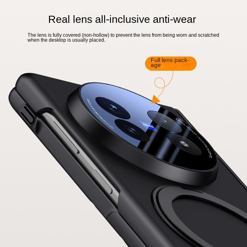 For VIVO X Fold 5 360° Rotating Skin Magnetic Lens Full Protection Tempered Glass Film Magnetic Drop Resistant Phone Case