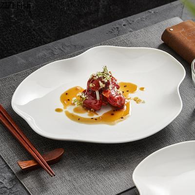 Cloud Shaped Ceramic Dinner Plate Restaurant Food Decor Dim Sum Dessert Plate Creative Breakfast Salad Steak Plate Tableware