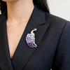 Gradual Purple Crystal Peacock Brooch - High-end, Personalized, Elegant and Luxurious Design Brooch