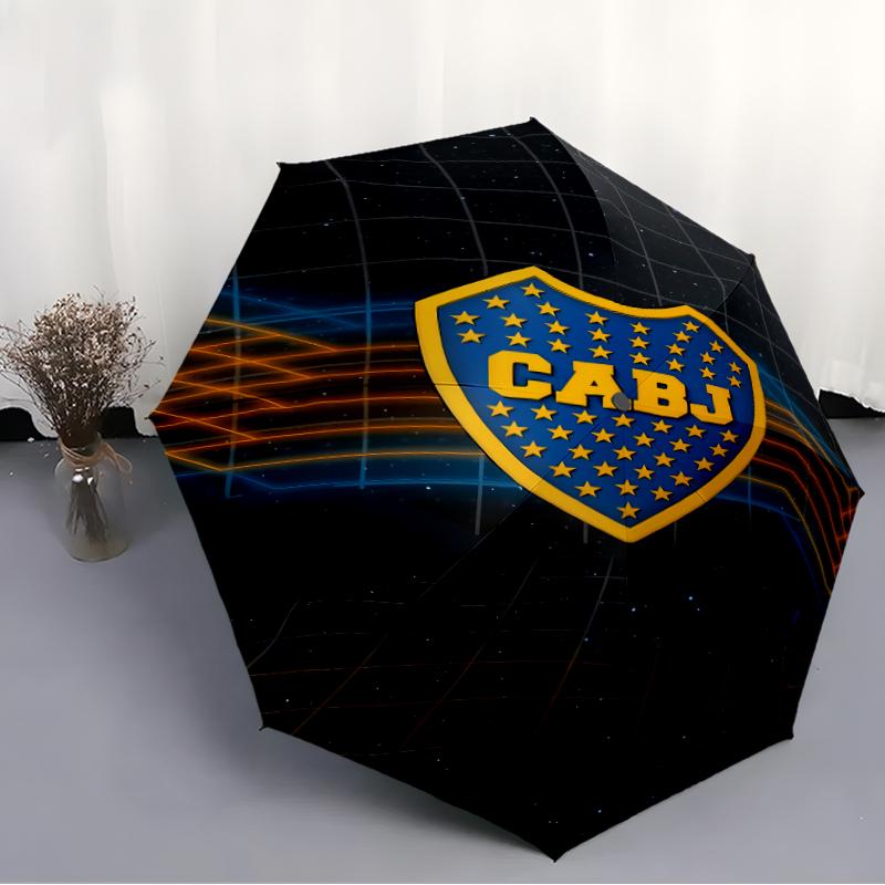 Printed Club Atlético Boca Juniors Printed Folding Umbrella,Outdoor,Leisure,And Travel Umbrella,Durable Umbrella Fabric,Birthday And Holiday Gift