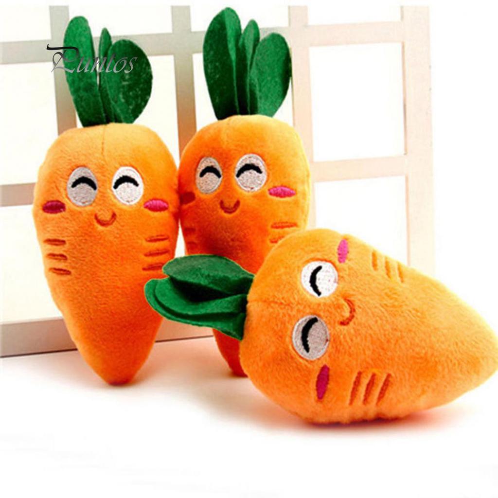 Puppy Pet Supplies Carrot Plush Chew Squeaker Sound Squeaky Toys