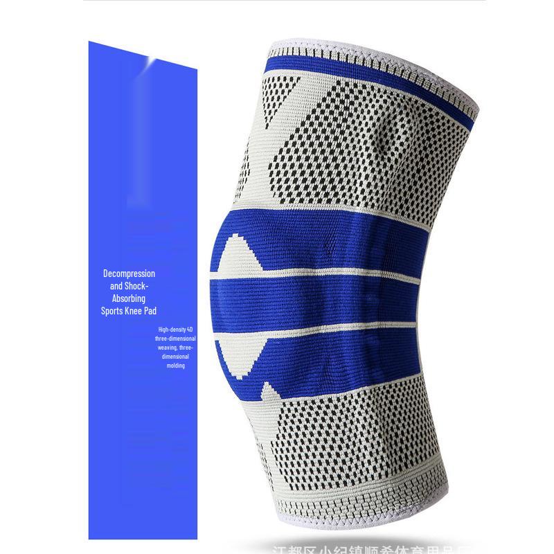 Sleeved Silicone-Supported Sports Knee Pads for Cycling, Hiking, Running, Fitness, Basketball and Outdoor Protection