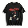 Malibu California Cycling Print Casual Tee Pure Cotton T-shirt