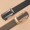 Men's New Genuine Leather Belt  Fashionable and Versatile Business Leather Automatic Buckle Belt  Middle Aged and Young People's Simple Jeans Belt