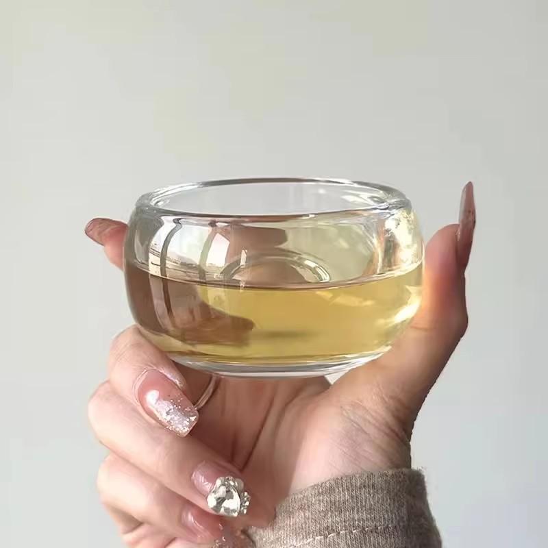 Crystal Glass Thickened Single Cup of High-grade Health Tea Cup 100ml