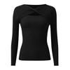Women's Fashion Casual Solid Color Sweater Long Sleeve Slim Sweater Pullover Top
