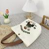 New Bear Canvas Bag for Women's Work Students Handheld Bento Box Storage Gift Bag Sail Bag