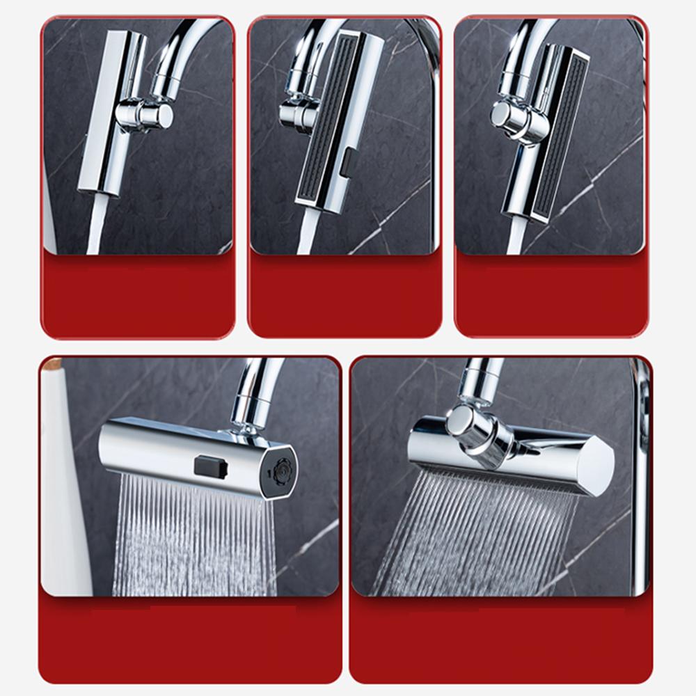 3 In-1 360° Swivel Waterfall Kitchen Faucet For Washing Vegetable Fruit