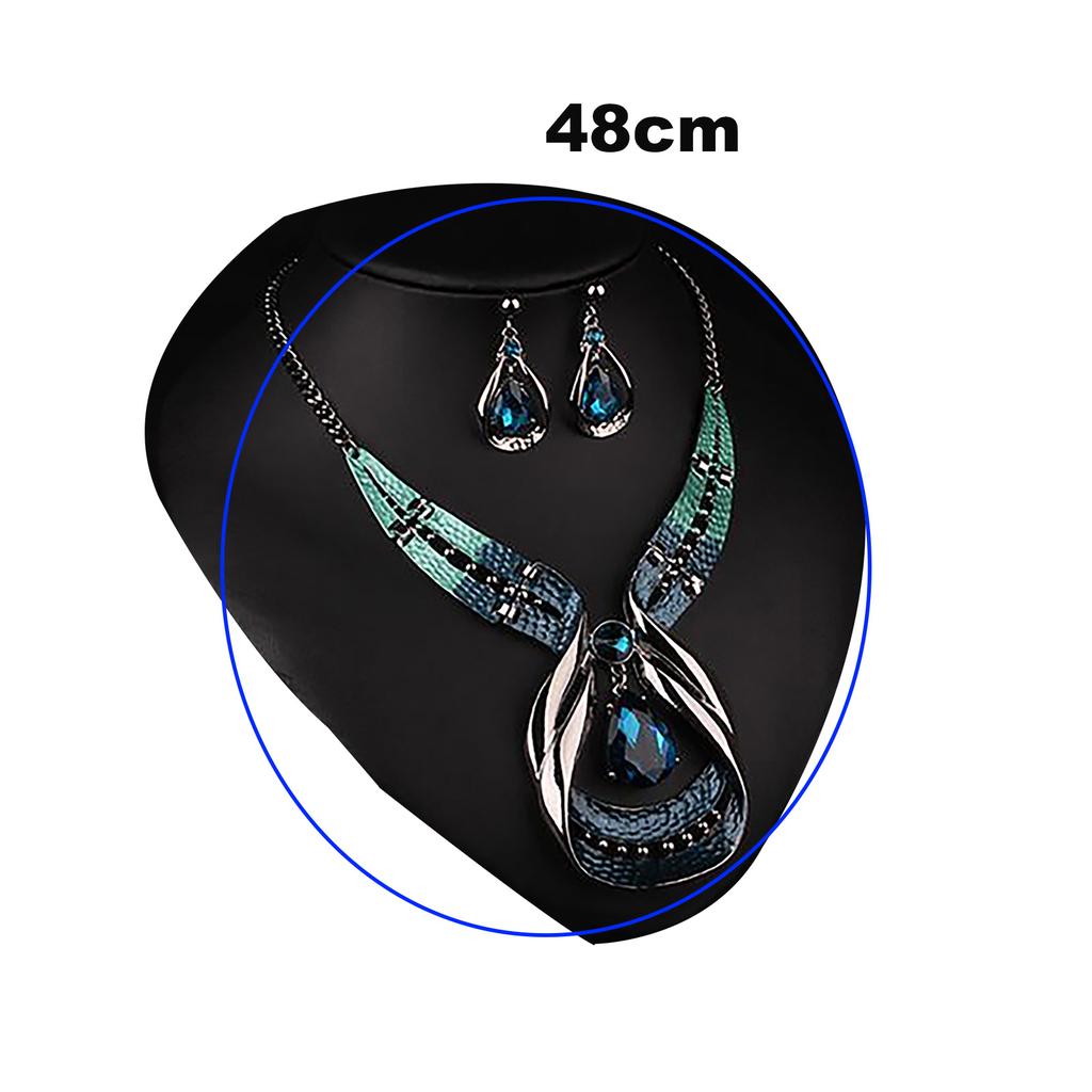 Conjunto de joyería de moda para mujer, gargantilla con colgante de cadena, collar con babero, pendientes