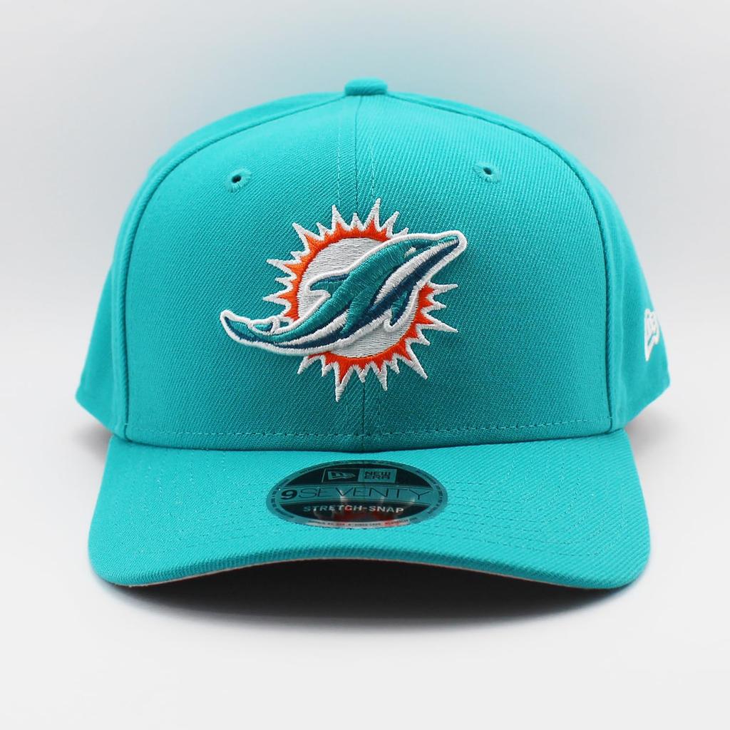 Cap 9SEVENTY Stretch Snapback Miami Dolphins NFL STRETCH SNAPBACK CAP AQUA MIAMI DOLPHINS American Football Hat 970 [New Era] [Used]