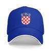 Individuelle Kroatien Wappen Baseballkappe Damen Unisex Atmungsaktiv Kroatische Flagge Papa Hut Outdoor
