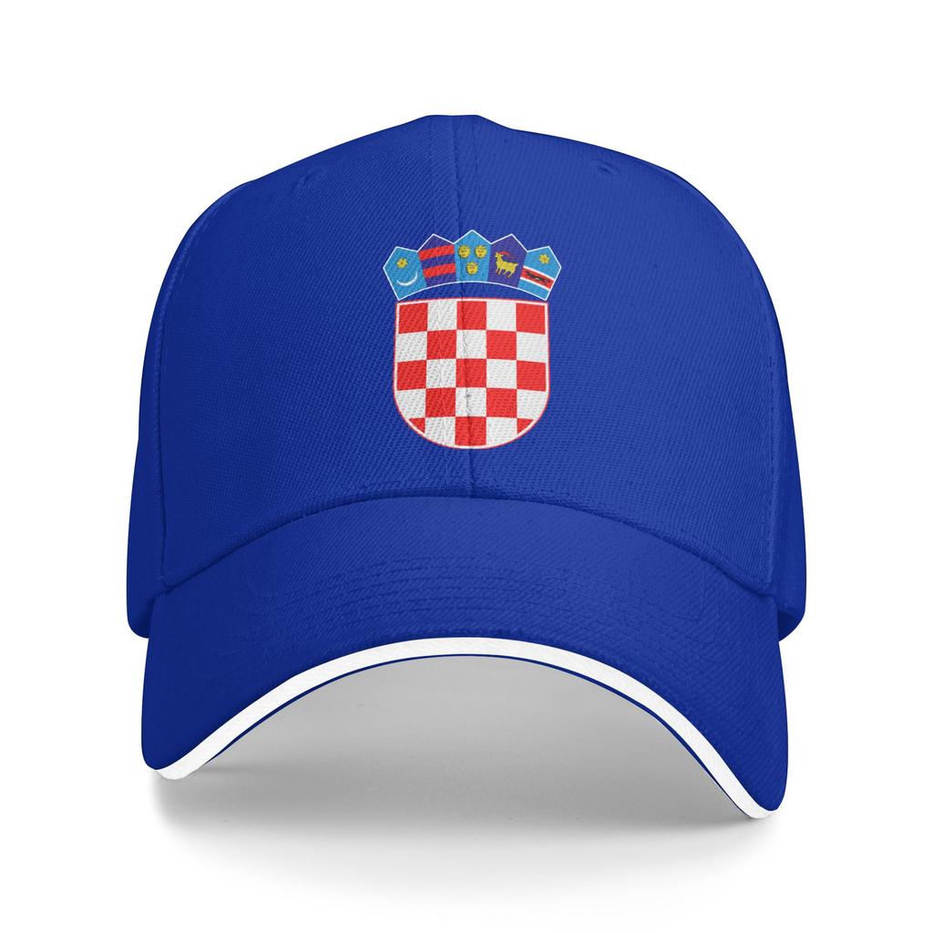 Individuelle Kroatien Wappen Baseballkappe Damen Unisex Atmungsaktiv Kroatische Flagge Papa Hut Outdoor