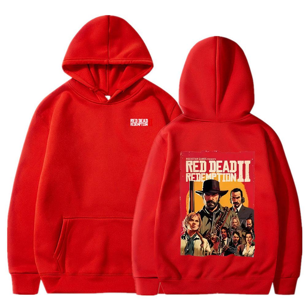 Red Dead Redemption 2 Graphic Hoodie Men Women Harajuku High Quality Fashion Couple Sweatshirt Casual Long Sleeve Oversized Wear