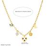 316L Stainless Steel Creative Design 5-Leaf Flower Hollow Heart Butterfly Dragonfly Necklace Women Classic Neck Chain