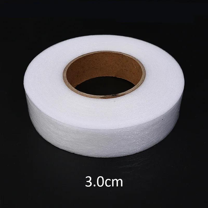 White Non-woven Interlining Adhesive Fabric Cloth Apparel Iron on Hem Tape Edge Shorten Pants Double-sided Tapes DIY Sewing Tool