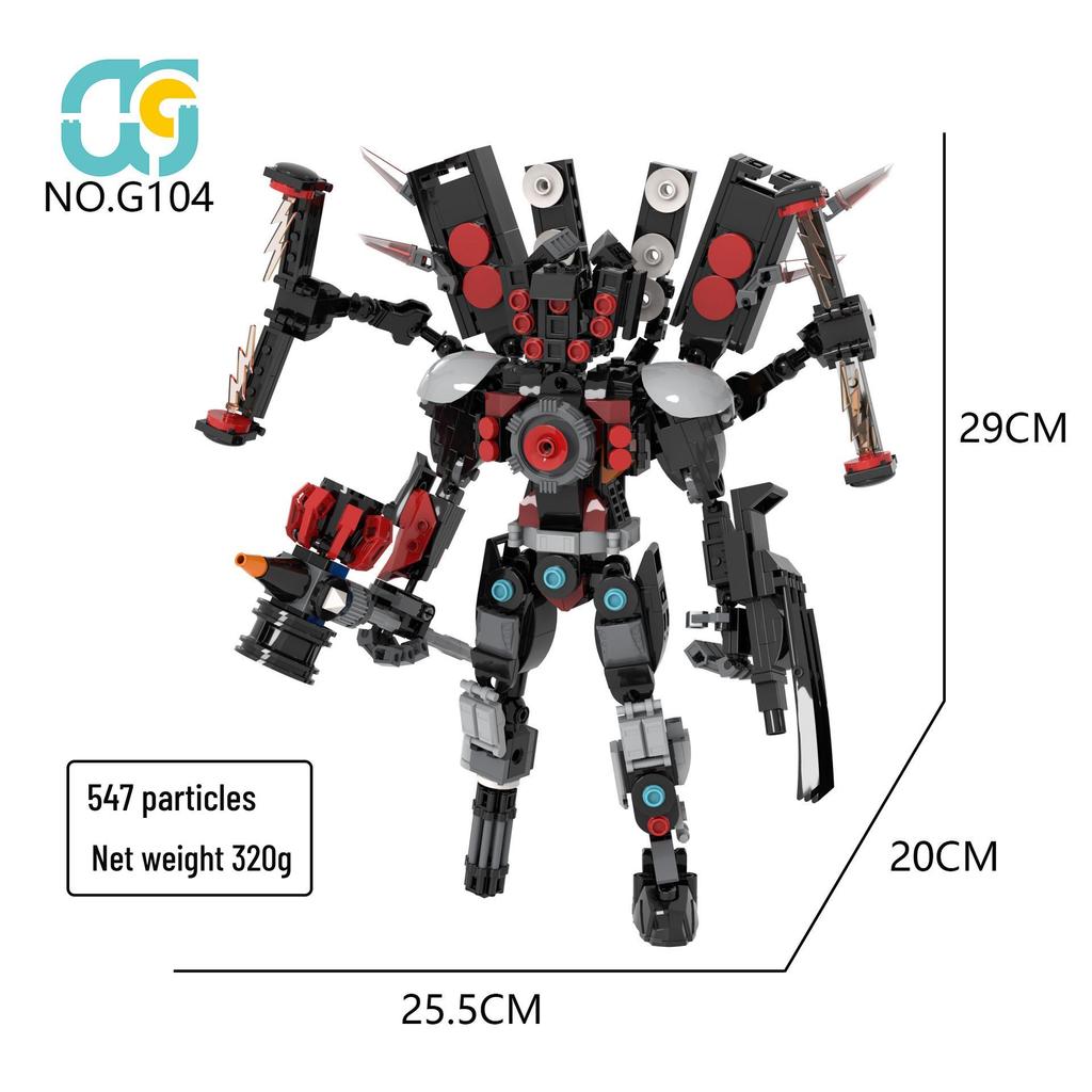 Cross-Border Titan Clockman vs. Toiletman TV Speaker Building Blocks Minifigures
