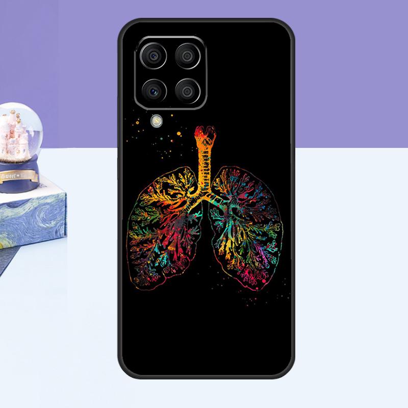Human Heart Brain Lungs Case For Samsung Galaxy M52 M32 M12 M21 M15 M55 M56 M36 M16 M06 M13 M33 M53 M14 M34 M54 M31