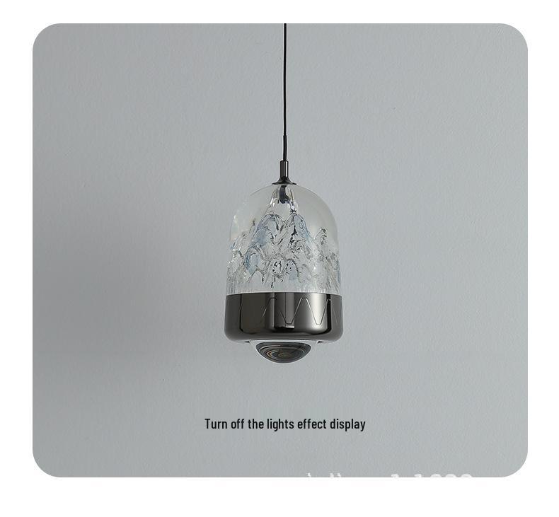 Luxury Italian Minimalist Snow Mountain Pendant Light for Entryway, Bedroom, or Bedside