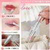 Portable Silicone Lip Brush Makeup Brushes for Lip Eye Lip and Easy to and Includes Lids each in and 3-Piece Set, Soft, Multi-Functional Balm, Shadow,