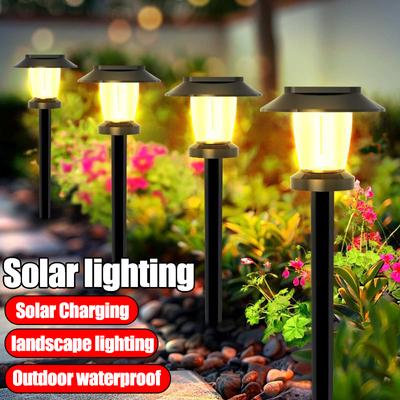 Solarbetriebene LED-Rasenlampe für den Außenbereich, Plug-in-Lampe, LED-Sensorlampe, Gartenlandschaftslampe, dekorative Welllampe