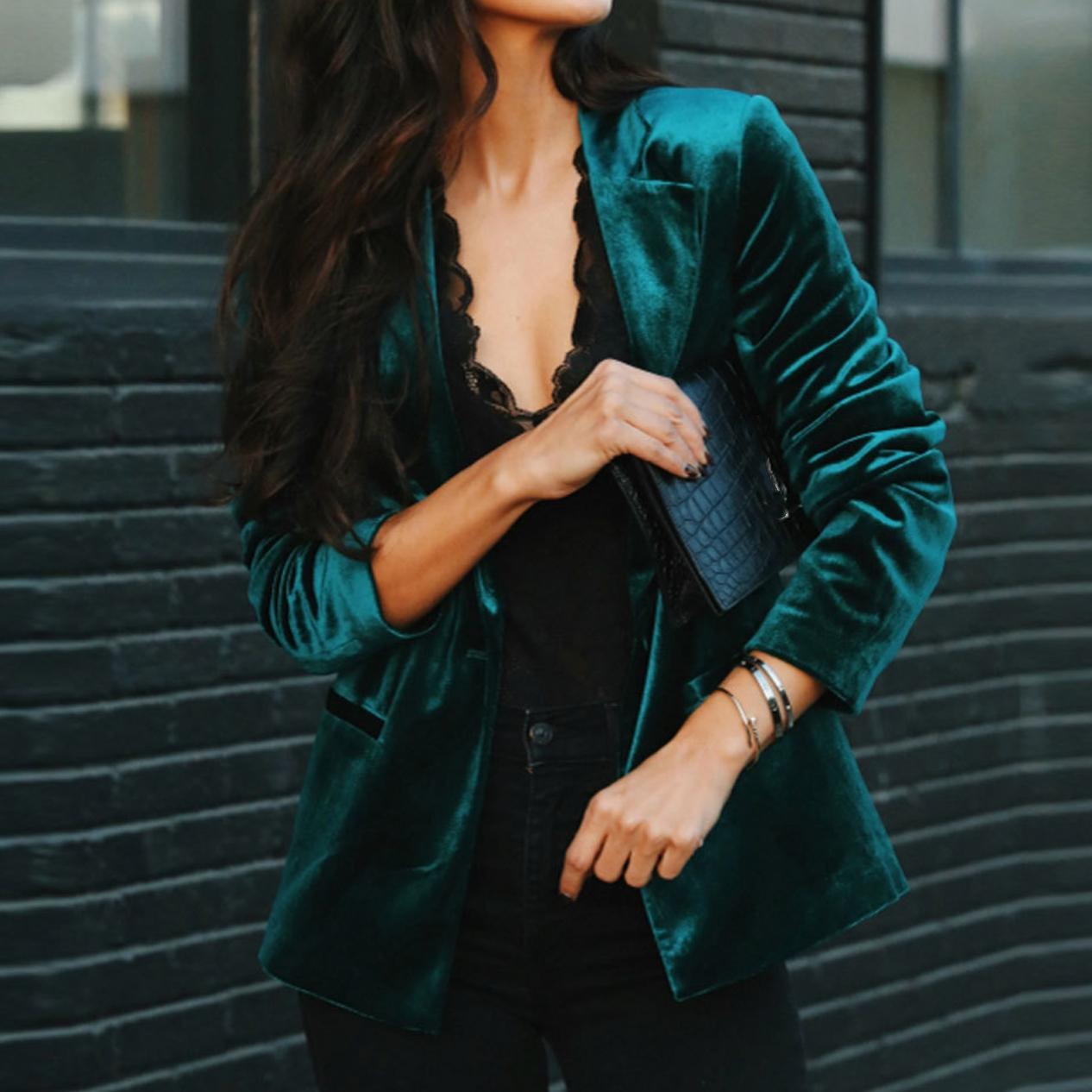 

GMXIA Осеннее женское пальто, верх, повседневный, облегающий, с длинным рукавом, канареечные, маленькие пиджаки и пальто XL зелёный