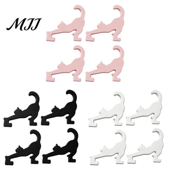 Space Saving Wall Hooks 4PCS Cat Shaped Hangers for Pegboard, Organizer Decorative Storage Easy Install Pegboard Hooks, Stable PLA Structure