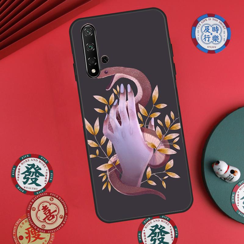 Snake Illustration Art For Huawei Nova Y60 Y70 Y90 Y72 Y73 Y61 Y91 7i 8i 11i 12i 12s 9 10 SE P20 P30 P40 Lite Case