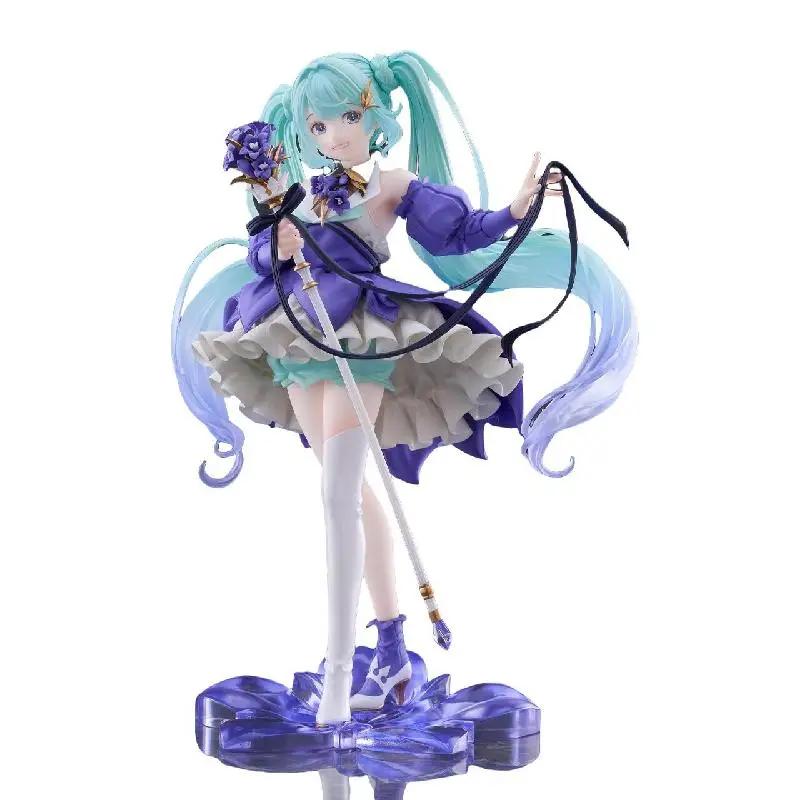 

22 см Оригинальная фигурка Vocaloid Звездное Празднование Принцесса Цветочное Платье Аниме Фигурка, достойная коллекционера Украшение для вечеринки Очаровательная Девочка Игрушки