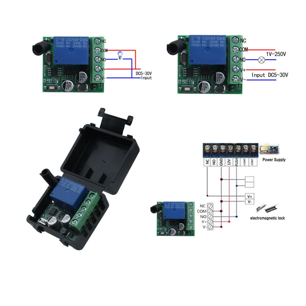 1 Channel Wireless Remote Control Switch DC5V24V RF Transmitter 433MHz Compatible with Multiple Device Control