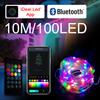 5m/10m USB LED Light String APP Copper Silver Wire Garland Lights Waterproof Fairy Lights Christmas Wedding Party Decoration