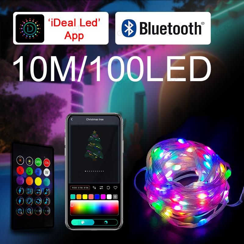 5m/10m USB LED Light String APP Copper Silver Wire Garland Lights Waterproof Fairy Lights Christmas Wedding Party Decoration