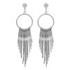 Korean Version of Zircon Exaggerated Women's European and American Metal Long Fringed Earrings Fashion Studs Earrings Jewelry