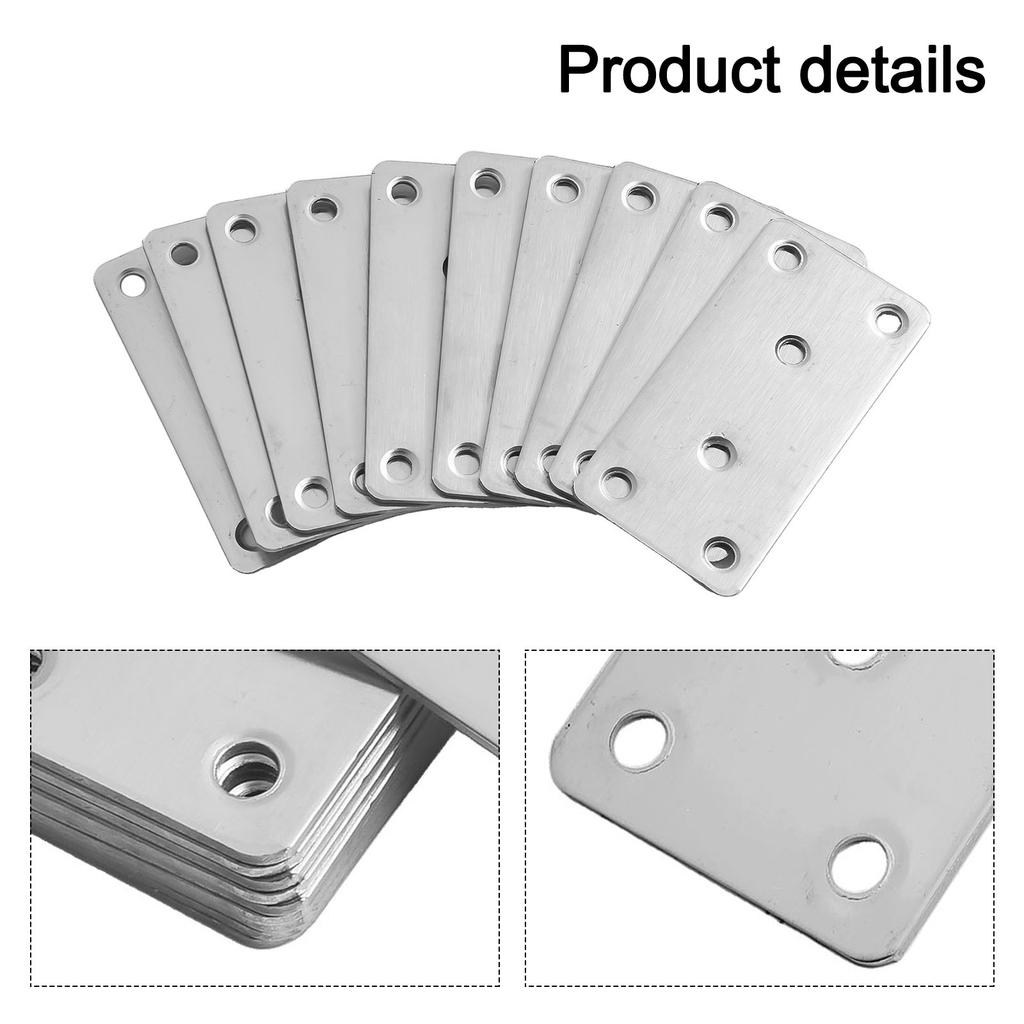 For Connecting Furniture Flat Brackets 80mm X 40mm X 2mm Easy To Install Furniture Connectors Long-lasting Performance