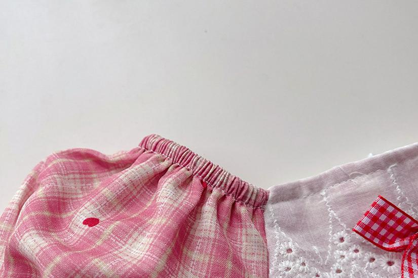 0-5 Years Girls' French Puff Sleeve Summer Dress