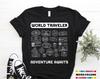Cooles Reise-T-Shirt Internationaler Backpacker Reisepassstempel Fan Geburtstagsgeschenk T-Shirt Tourist Weltreisender Kartenliebhaber Geschenk T-Shirts