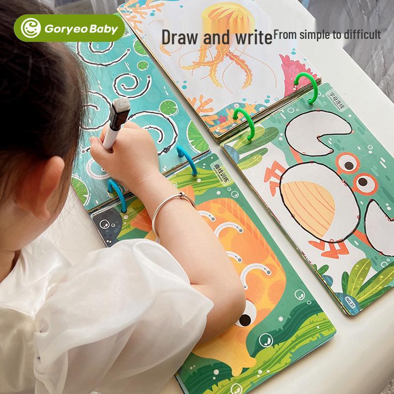 Advanced Erasable Pen Control Practice Cards for Preschool Cognitive Development and Early Childhood Education