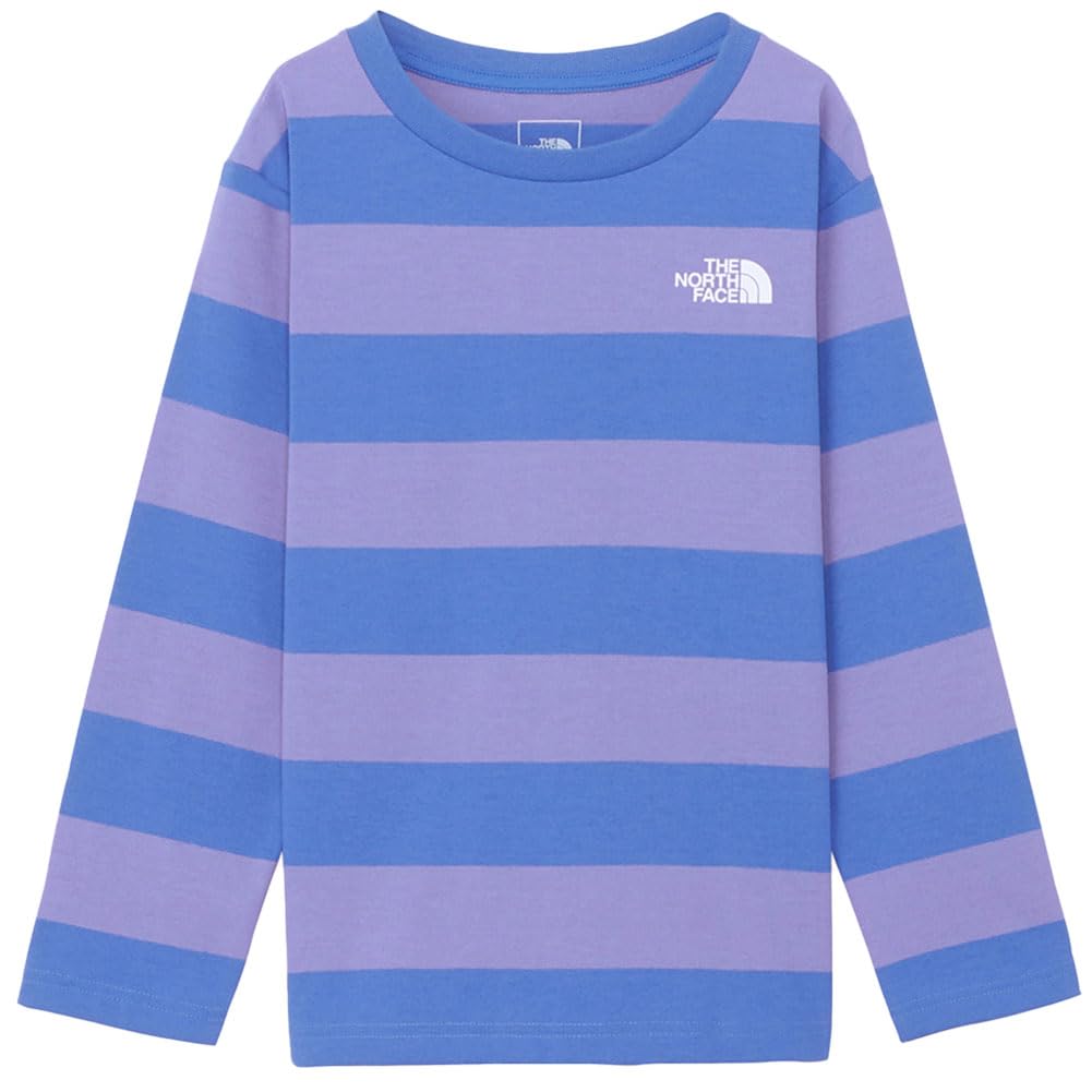 

Детская футболка с длинным рукавом North Field Border Mud UV Optic 110 [The Face], Унисекс, Износостойкая, Антистатический уход, Защита, Фиолетовый,