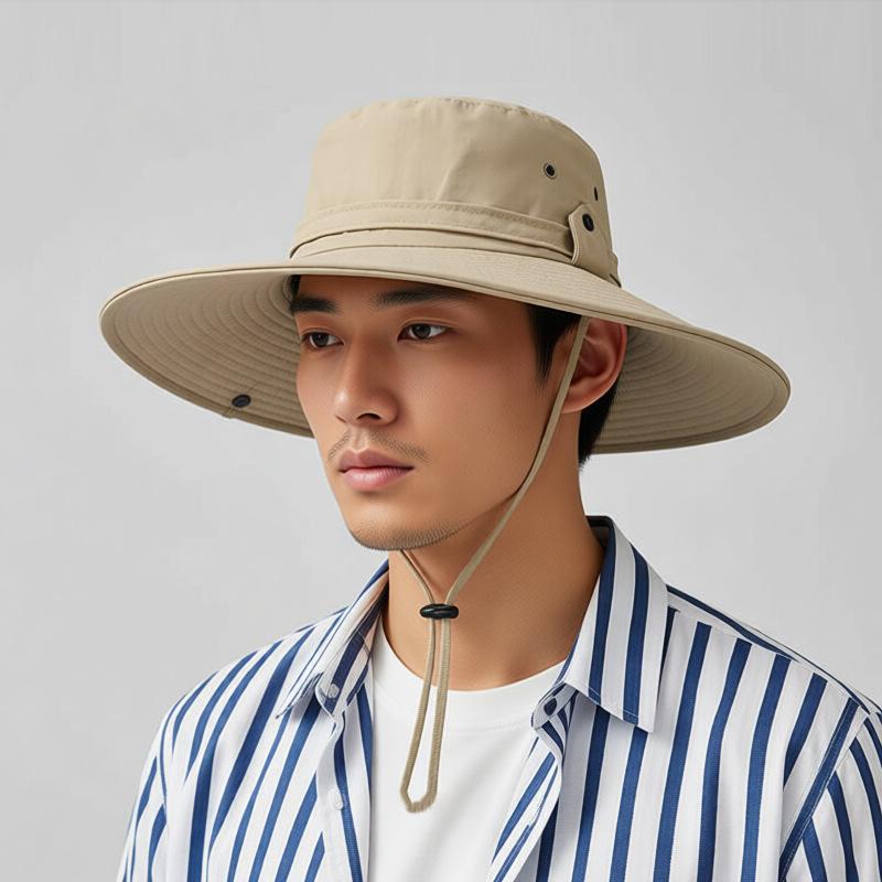 Summer Outdoor Mountaineering Hat Big Brim Travel Fisherman Hat Sun Protection and Sunshade Fishing Hat