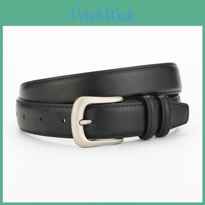 Vintage Leather Belt For Women And Men With Metal Pin Buckle And Twolayer Cowhide For Casual Dress