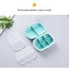 Mini Portable 8 Grids Pill Box Travel Medicine Organizer Container Wheat Sealed Tablets Storage Dispenser Box for Medicines