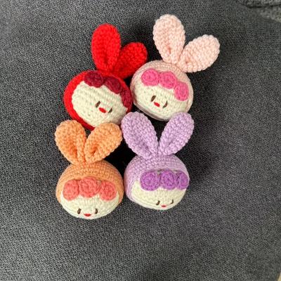 Baby Holding Toy For 0-3 Years Old, Cute Bunny Handmade Wool Knitting Toy