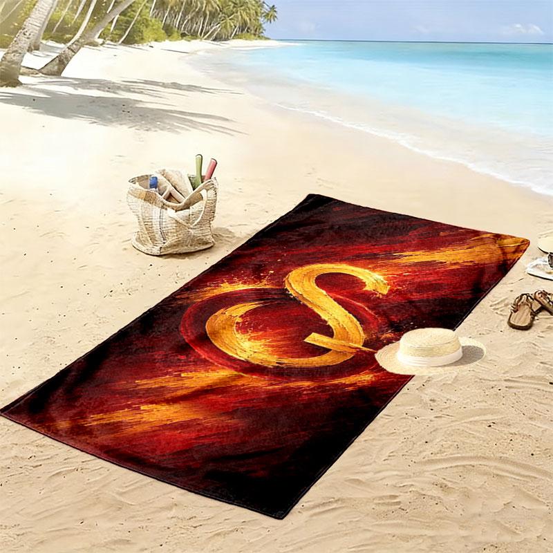 Galatasaray S Print Beach Towel, Large Soft Quick Dry Towel for Beach Camping Swimming