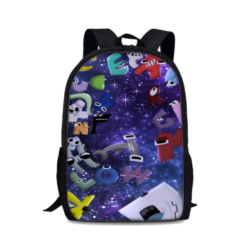 Game Alphabet Lore Kids Backpack School Bag 40cm/15.7inch Backpack Lightening Zipper Backpack Book Bags for Boys Girls Best Gift