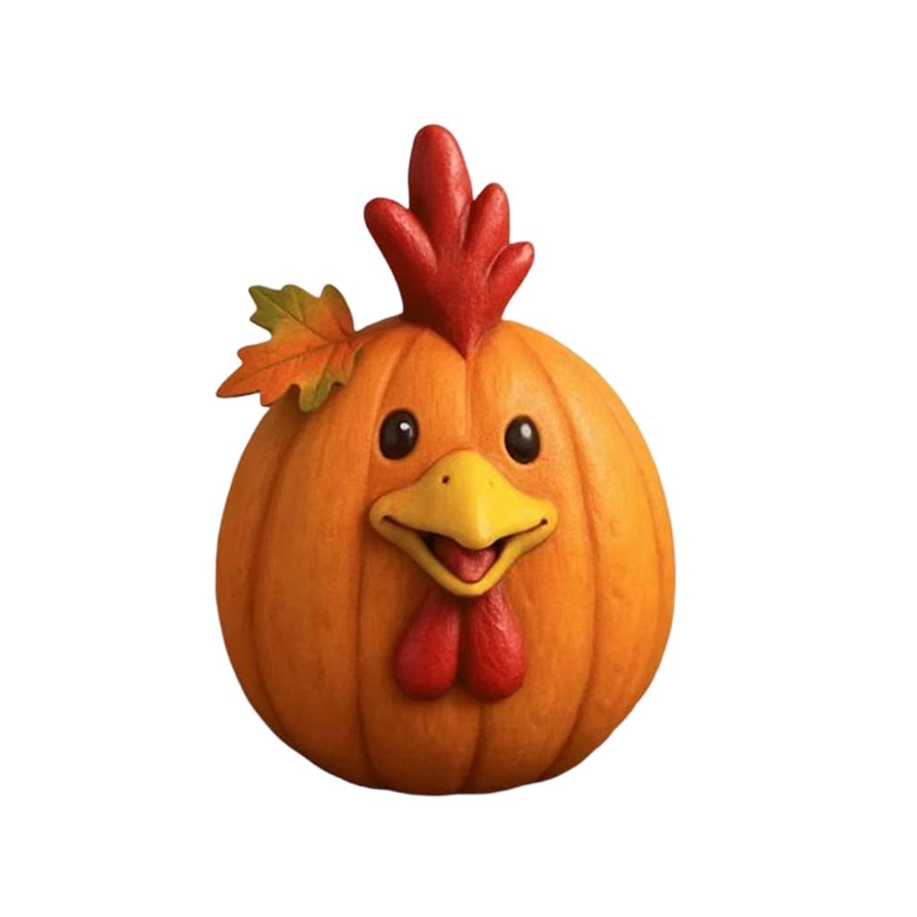 Farm Animal Pumpkin Resin Figurine Statue for Home Decor
