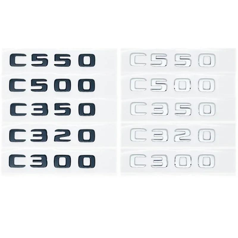 Nové C200 E200 Pro Mercedes Benz 3D lesklé černé nápisy C180 C200 C220d C250d C260 C300d 4Matic ABS znak pro Mercedes Benz W2