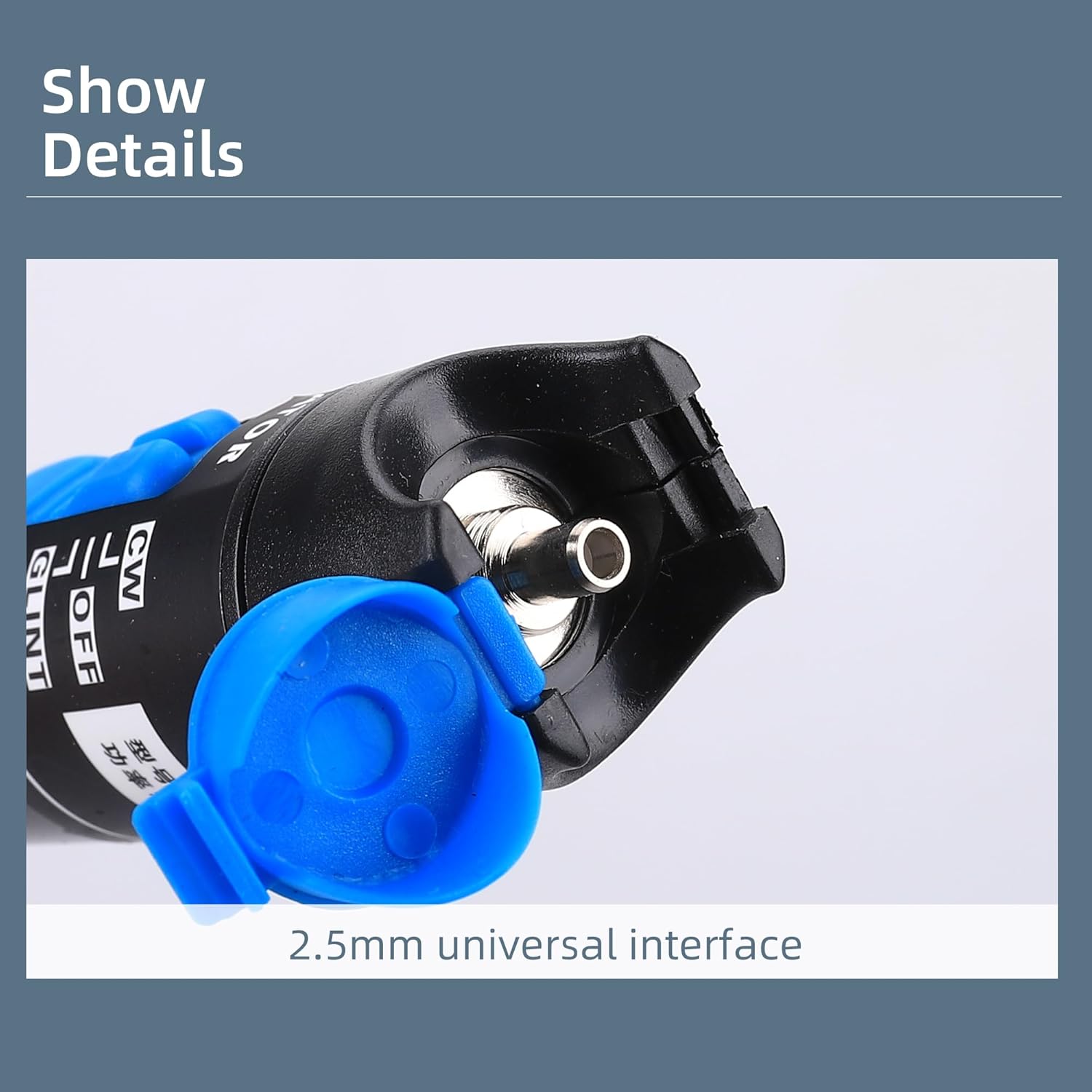 

Aluminum Pen Type Fiber Optical Cable Source Tester VFL Visual Fault Locator Kit with FC SC ST 2.5mm Adapters VFL-5 VFL-5