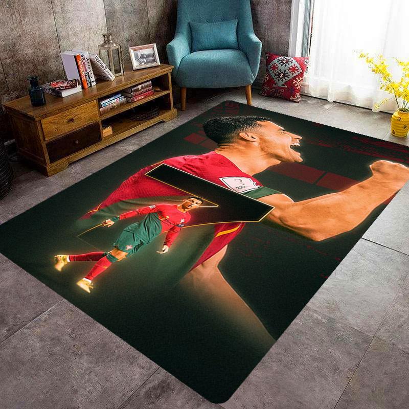 Cristiano Ronaldos Erbe Teppich Wohnzimmer- und Schlafzimmerteppiche Druck Schutzmatte Kunst Fußmatte