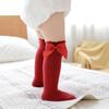 Solid Color Spring Summer Infant Toddler Kids Socks New Soft Cotton Baby Girl Socks Cute Bows Princess Girl Knee Socks